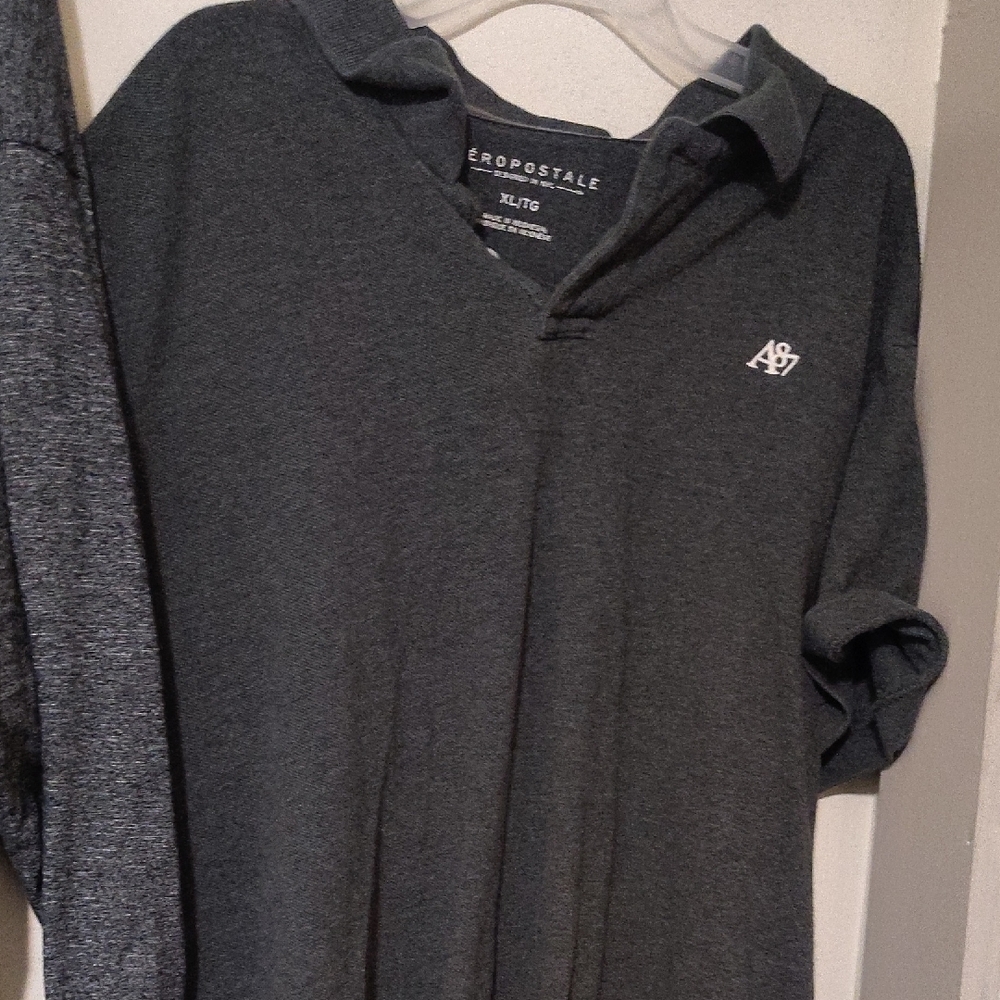 Aeropostale Gray Polo Shirt Classic Style